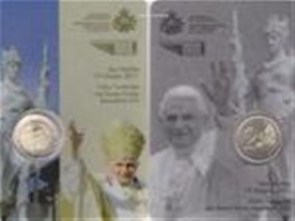 San Marino Coincard met 2 euro paus